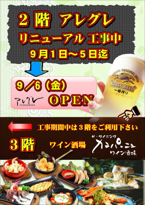 令和元年8月19日アレグレ工事看板
